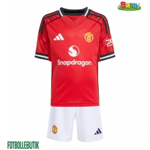 Manchester United Hemmaställ Barn 2025-26 Kortärmad (+ Korta byxor)